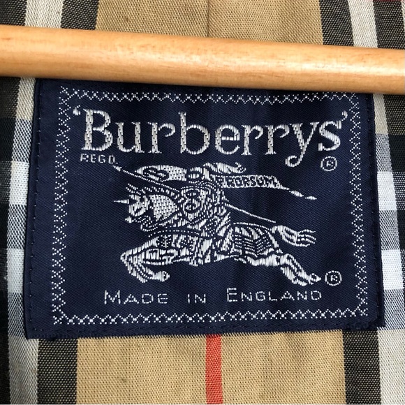 BURBERRYS Vintage 80s Trench Coat Mac Women's UK 10 Long Green Nova Check Belt - Picture 7 of 16